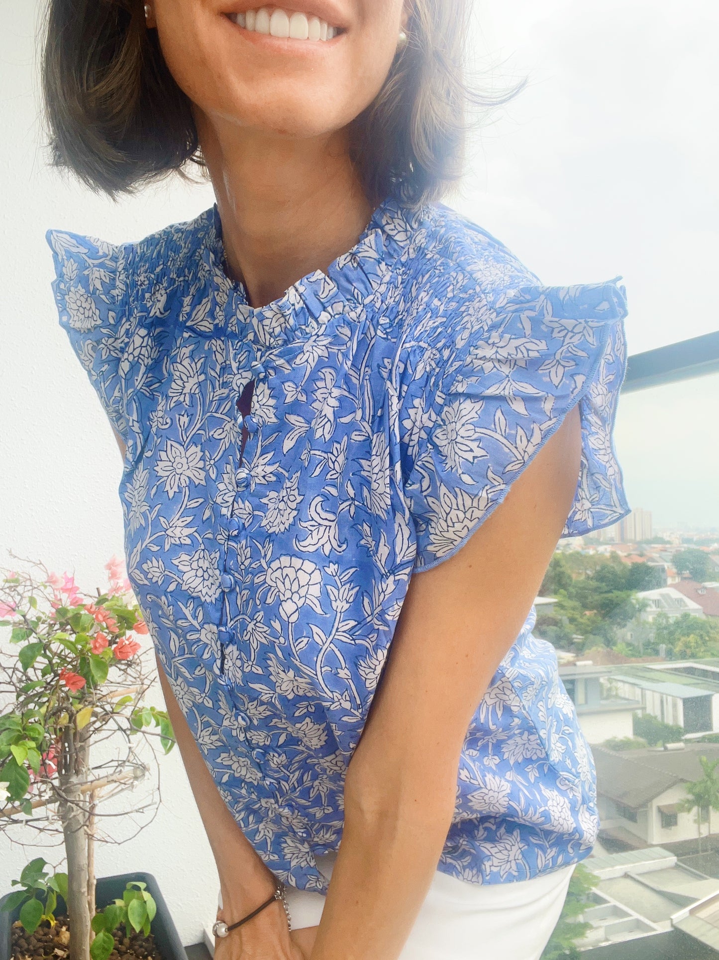 Lined button shirt