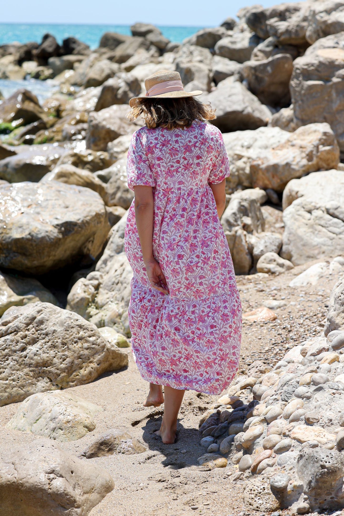 My Mamis - Calella Long Dress-Mauve-Back