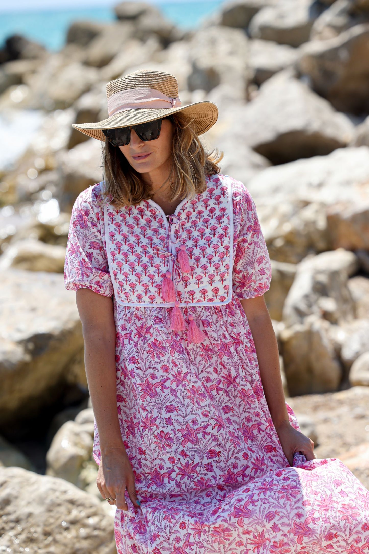 My Mamis - Calella Long Dress-Mauve-Front