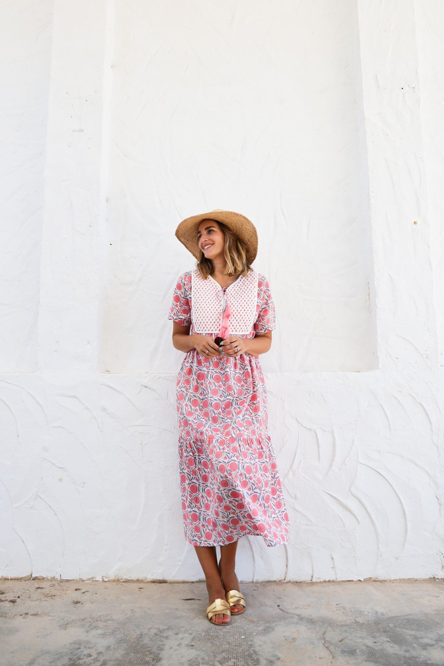 My Mamis - Calella Long Dress-Pink-Full Length